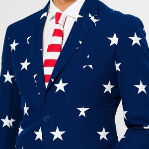 [OppoSuits] Stars & Stripes Suit Size 36 Mens USA United States Flag Patriotic